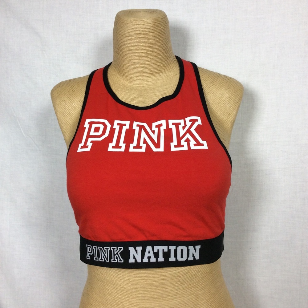Victoria’s Secret Pink Nation Red/Black Sports Bra